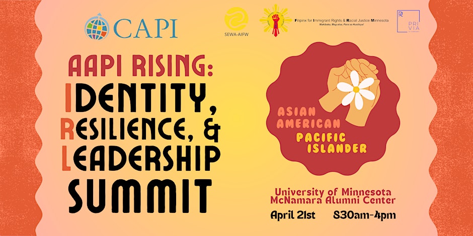 AAPI Rising Summit Flyer: April 21, 2025, 8:30am-4:00pm