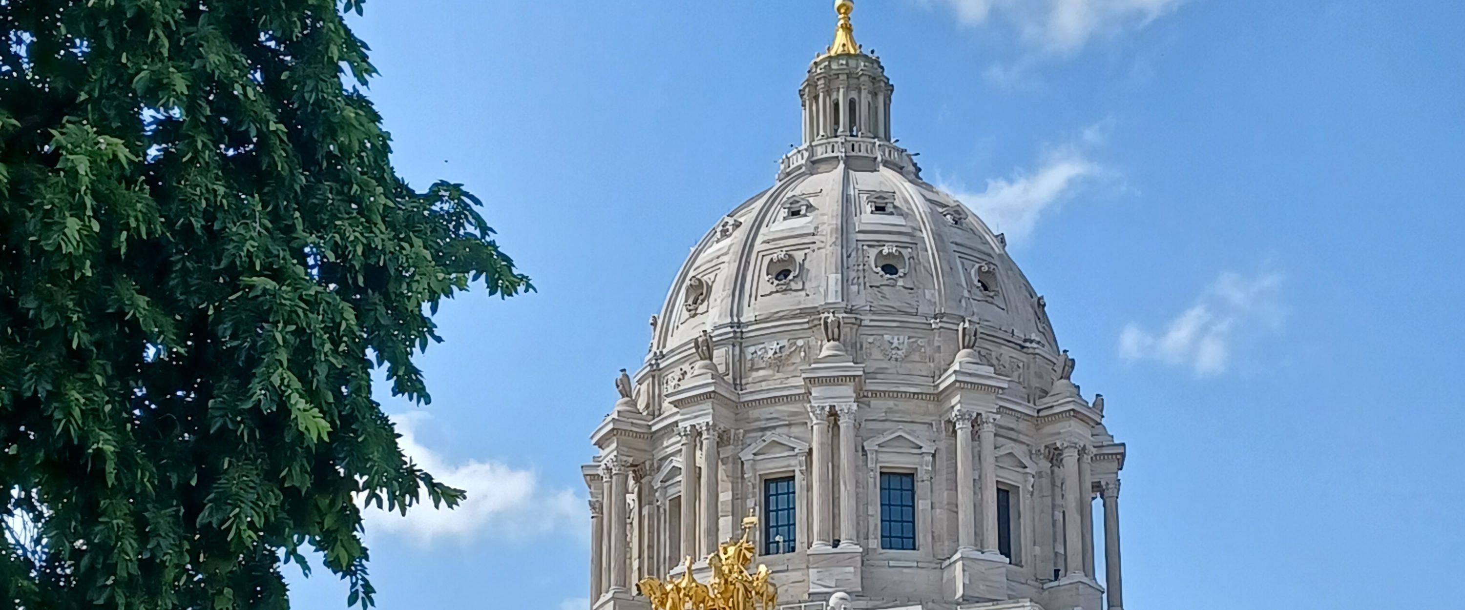 The Minnesota State Capitol on a sunny day.