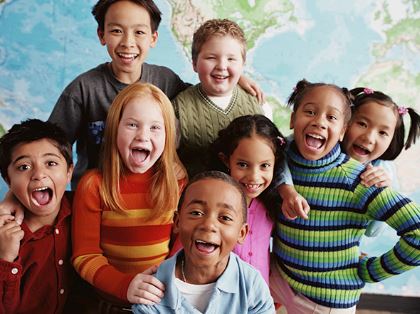 Diverse adorable kids