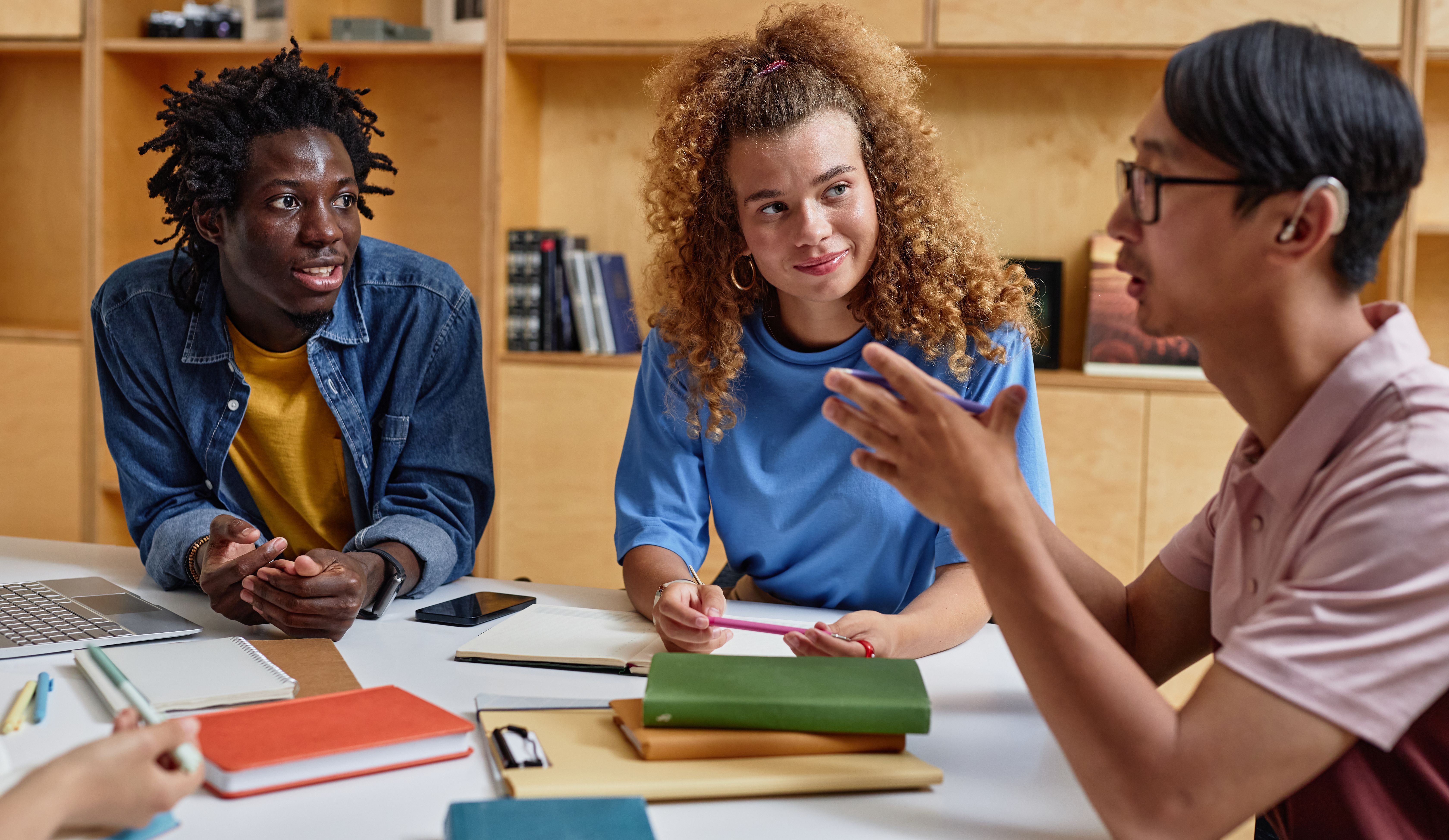 Students in Discussion