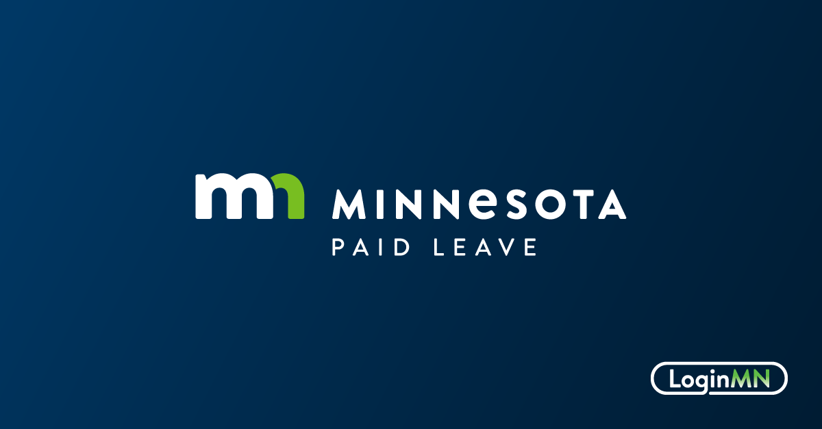 The Minnesota Paid Leave logo on a dark blue background