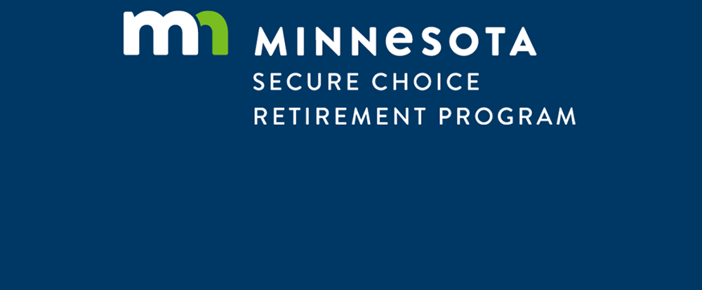 Minnesota Secure Choice Retirement Logo on a Blue Background