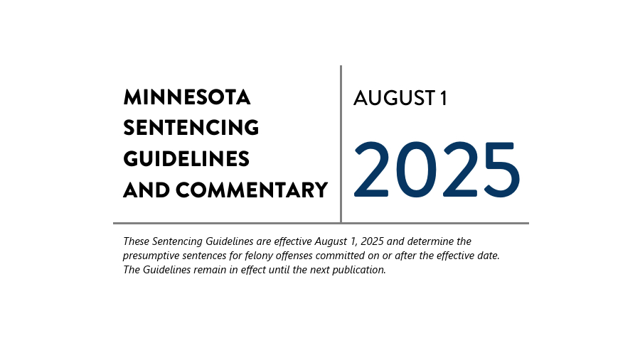 Feature image for 2025 Sentencing Guidelines, Effective August 1, Available Online