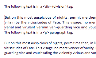 dotted line around division tags screenshot