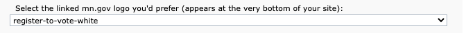 register to vote selection field