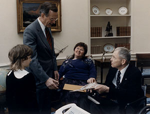 President Bush with Justin Dart February 14, 1990