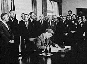 President Kennedy issued a statement