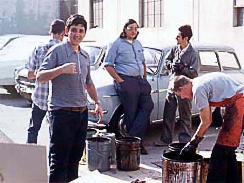 Men working outside