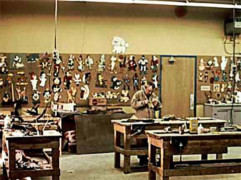 Man in a wood shop