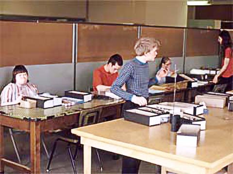 People working