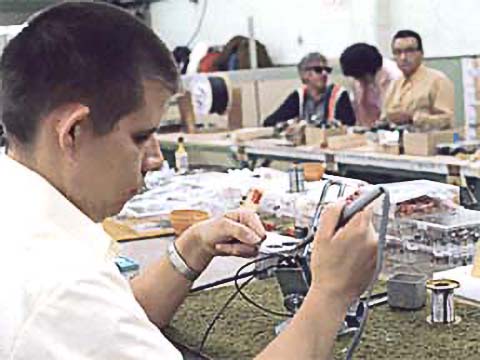 Man working in a factory