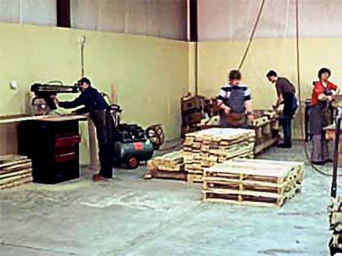 People working in a factory