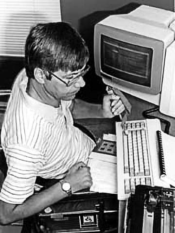 Man working at a computer