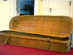 wicker basket casket