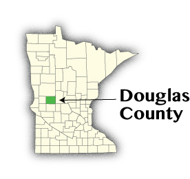 Minnesota map showing Douglas county Minnesota map showing Douglas county