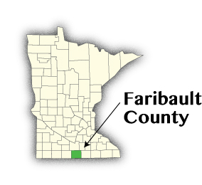 Minnesota map showing Faribault county Minnesota map showing Faribault county