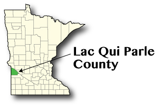 Minnesota map showing Lac Qui Parle county Minnesota map showing Lac Qui Parle county