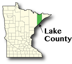 Minnesota map showing Lake County Minnesota map showing Lake County