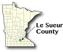 Minnesota map showing Le Sueur County Minnesota map showing Le Sueur County