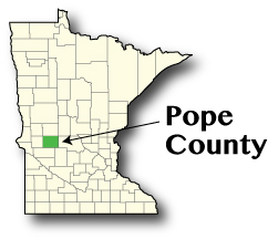 Minnesota map showing Pope County Minnesota map showing Pope County