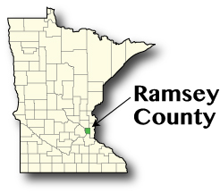 Minnesota map showing Ramsey County Minnesota map showing Ramsey County