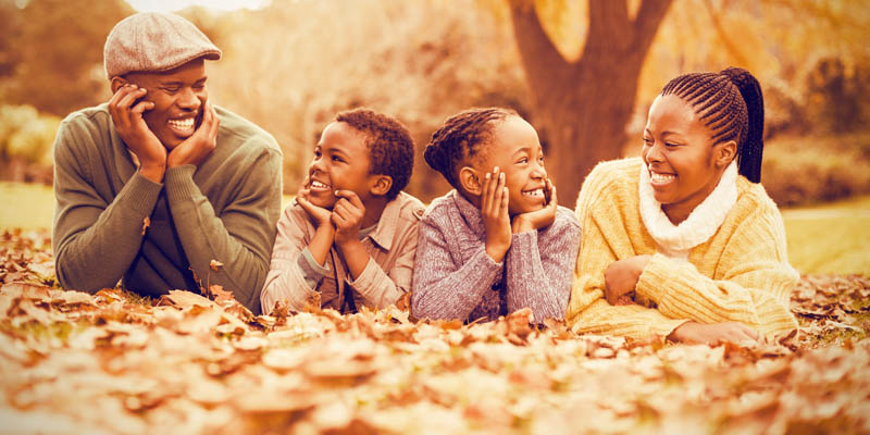 A family enjoying the outdoors.